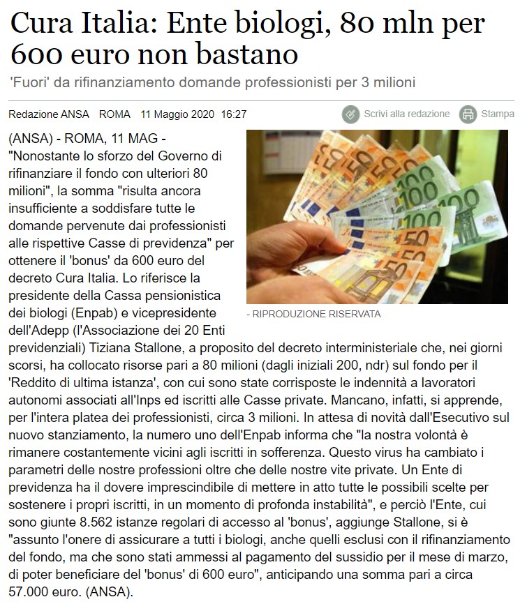 Enpab Cura Italia