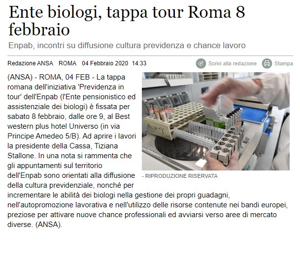 ENPAB TAPPA TOUR ROMA