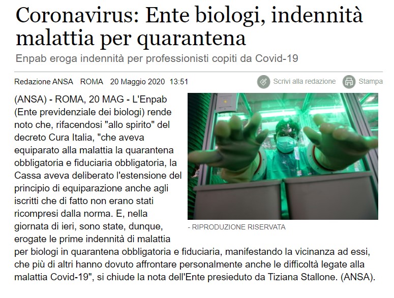 Enpab malattia quarantena