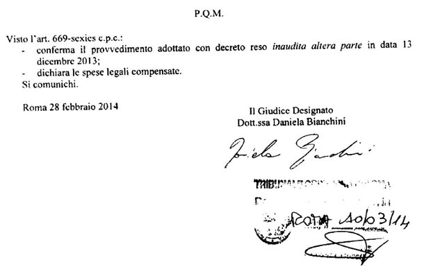 Firma giudice