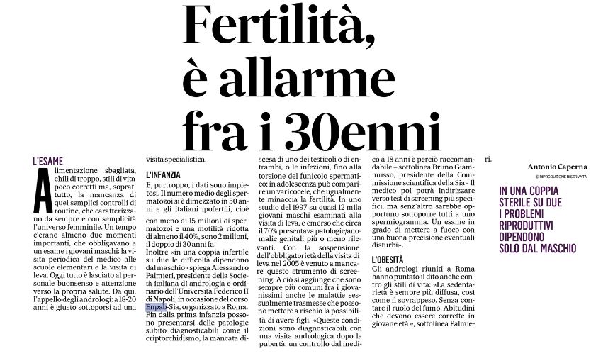 MESSAGG INFERTILITA