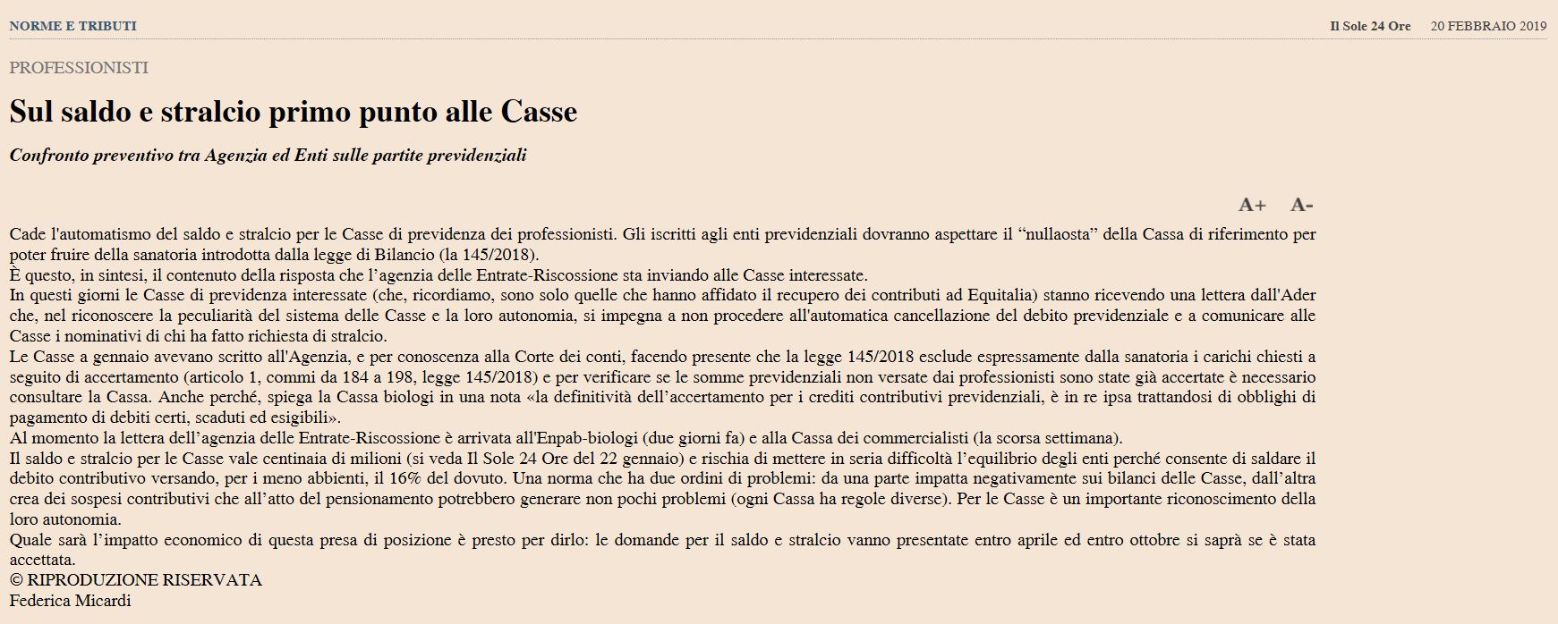 S24O CASSE SALDO E STRALCIO